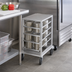 Thumbnail image #3 for Advance Tabco CRSS10-72 Low-Profile Mobile Stainless Steel Top Can Rack for #5 and #10 Cans