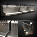 Thumbnail image #3 for Perlick Corporation 4076DN27 Modular Wall-Mount Glycol-Cooled Draft Beer Dispensing Tower, Stainless Steel, 27-Faucet Capacity