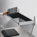 Thumbnail image #3 for Fermod WSA31 Vented Wall-Mounted Shelf, 31"W x 14"D, Anodized Aluminum, Removable Polymer Inserts