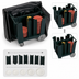 Thumbnail image #4 for Cambro Adjustable 6-Tower Dish Cart with Vinyl Dust Cover, Black Polyethylene