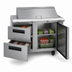 Thumbnail image #3 for Hoshizaki Steelheart SR48B-18MD2 48-Inch Two-Section Mega Top Prep Refrigerator with 1 Door and 2 Drawers
