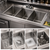 Thumbnail image #3 for Klinger's Trading 4-Compartment Drop-In Bar Sink with Dual Drainboards