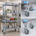 Thumbnail image #3 for Millenia 72-Inch Mobile Polymer Shelving Starter Unit with 4 Open Grid Shelves, Gray