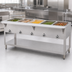 Thumbnail image #3 for Aerohot E305 Electric 5-Well Hot Food Station with Stainless Steel Open Base and Poly Carving Board