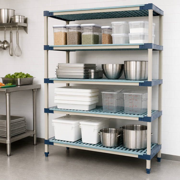 Product image #3 for MetroMax 4 5-Shelf All-Polymer Starter Shelving Unit, 48" W x 21" D x 74" H