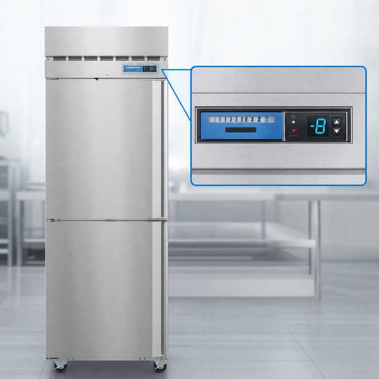 Product image #3 for Hoshizaki Steelheart 23.1 Cu. Ft. Standard Depth One-Section Reach-In Freezer with Half-Height Solid Left-Hand Doors