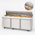 Thumbnail image #3 for Delfield Mega Top Three-Section Sandwich/Salad Prep Refrigerator, 72 Inch, 3-Door, Rear-Mounted Self-Contained R290