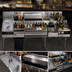 Thumbnail image #3 for Glastender 60-Inch All-In-One Underbar Ice Bin/Cocktail Station with 10-Circuit Cold Plate, Sink, and Blender Shelf
