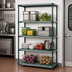 Thumbnail image #3 for Quantum Stationary 4-Tier Wire Plastic Mat Shelving Unit, 48W x 24D x 74H, Green Epoxy Antimicrobial