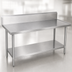 Thumbnail image #3 for Duke 144-Inch x 36-Inch Stainless Steel Work Table with 10-Inch Marine Edge Riser and Galvanized Undershelf