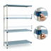 Thumbnail image #3 for MetroMax Q 4-Shelf Add-On Polymer/Wire Shelving Unit, 30W x 24D x 63H