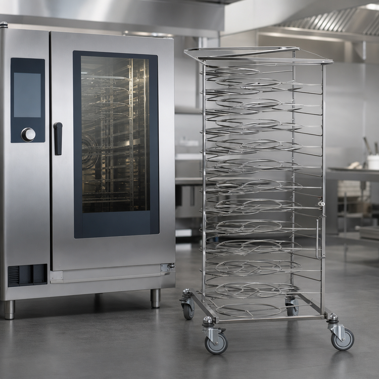 Product image #3 for RATIONAL Mobile Plate Rack for 10-Half Size Pro/Classic, 26-Plate Capacity, Casters