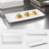Thumbnail image #3 for Winco Royalsquare White Rectangular Porcelain Platter, 12 x 4 x 3/4 Inches