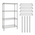 Thumbnail image #3 for Quantum 30 x 24 x 63 Inch 4-Shelf Stationary Wire Shelving Starter Kit, 304 Stainless Steel