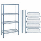Thumbnail image #3 for Quantum WR54-2124GY 24"W x 21"D x 54"H Wire Shelving Starter Kit, 4 Shelves, Gray Epoxy Finish
