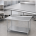 Thumbnail image #3 for Advance Tabco 144-Inch x 30-Inch 16 Gauge 430 Stainless Steel Work Table with Rear Up-Turn and Galvanized Undershelf
