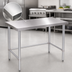 Thumbnail image #3 for Klinger's Trading 30 x 18 Inch 18-Gauge Stainless Steel Open Base Work Table
