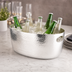 Thumbnail image #3 for American Metalcraft Oval Hammered Aluminum Beverage Tub, 10-Quart, Silver