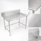 Thumbnail image #3 for John Boos DST6R10-3073SBW 72-7/8-Inch Stainless Steel Dish Sorting Table, 16-Gauge, 10-Inch Backsplash, Open Base