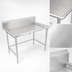 Thumbnail image #3 for John Boos 72-7/8-Inch Stainless Steel Dish Sorting Table with 10-Inch Backsplash and Rolled Edge