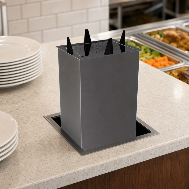 Product image #3 for Atlas Metal Drop-In Unheated Oval Platter Dispenser with Enclosed Frame