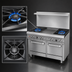 Thumbnail image #3 for Southbend Ultimate 48-Inch Commercial Gas Restaurant Range with 2 Open Burners, 36-Inch Griddle, Convection Oven, and Cabinet Base