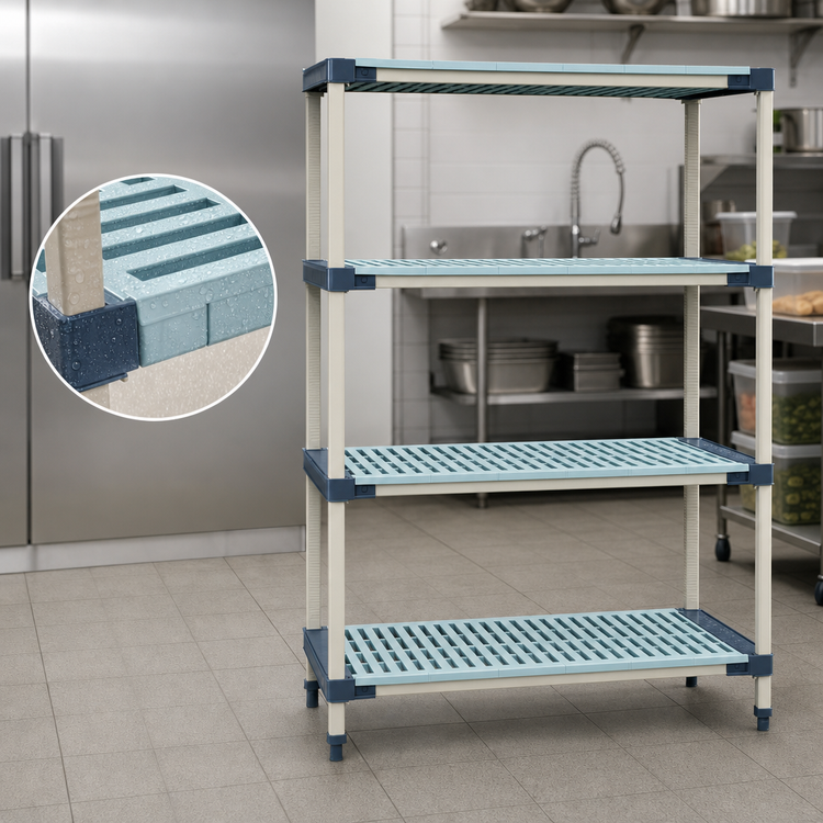 Product image #3 for MetroMax 4 30-Inch W x 21-Inch D x 63-Inch H All-Polymer 4-Shelf Starter Shelving Unit