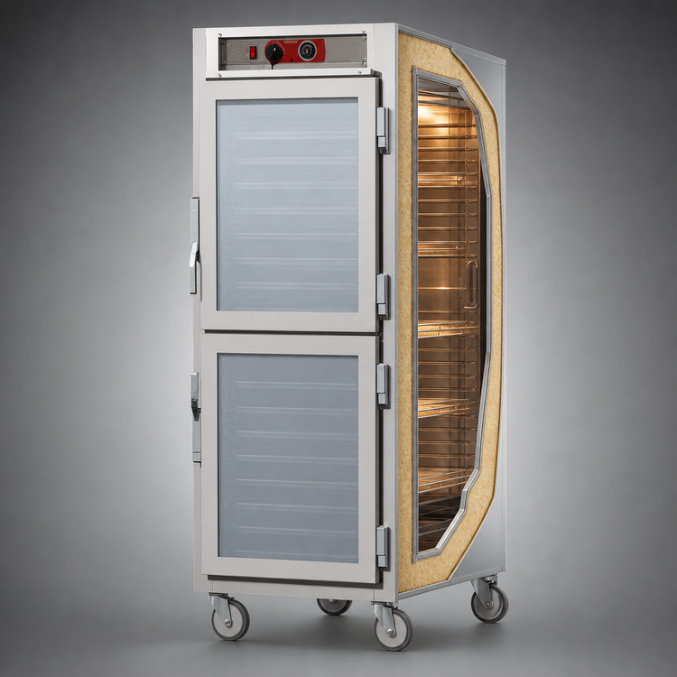 Product image #3 for Metro C5 6 Series Full-Height Insulated Mobile Heated Holding Cabinet with Dutch Double-Pane Tempered Glass Doors