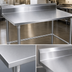 Thumbnail image #3 for John Boos Stallion 144-Inch x 30-Inch Stainless Steel Work Table with 5-Inch Backsplash