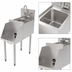 Thumbnail image #4 for Top Shelf 12-Inch Freestanding Underbar Blender Station with Dump Sink, Backsplash, and Recessed Shelf