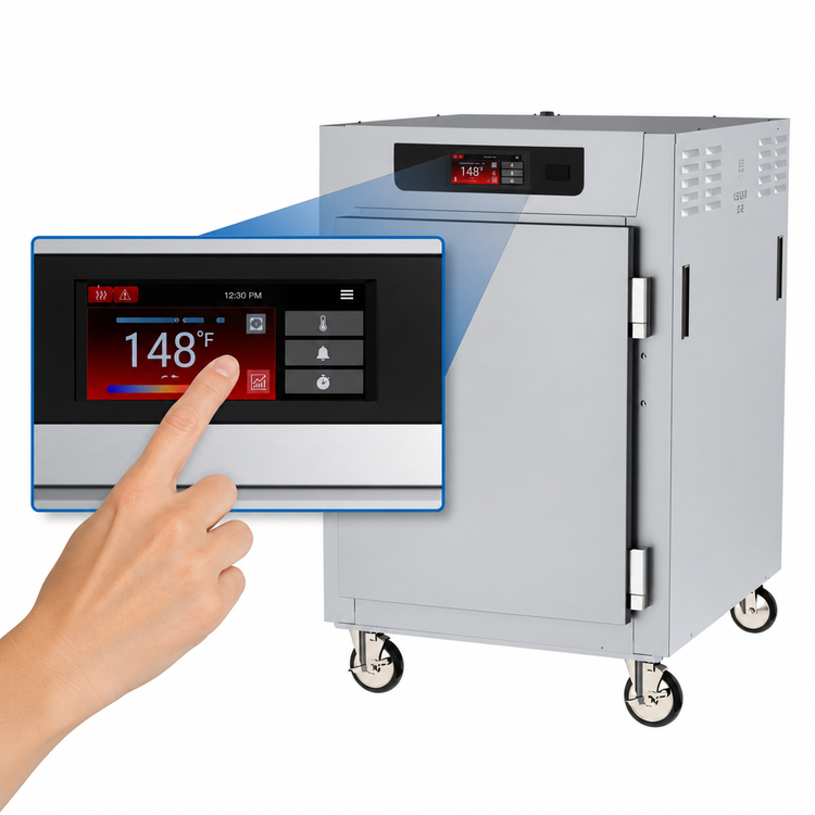 Product image #3 for Metro C5 8 Series Pass-Thru Controlled Temperature Holding Cabinet, 1/2 Height, Combination Doors, 8 Pan Capacity, 120V