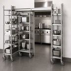 Thumbnail image #3 for Metro TOP-TRACK TTE18C Stationary End Unit Kit, 18-Inch Wide, 86-Inch Chrome-Plated Posts, for Super Erecta & Super Adjustable