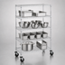 Thumbnail image #3 for Metro Super Erecta 4-Shelf Wire Stem Caster Cart, 36W x 24D x 69H, Chrome