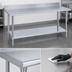 Thumbnail image #3 for Duke Supreme 14-Gauge Stainless Steel Work Table with 5-Inch Riser and Stainless Undershelf, 36-Inch Deep x 144-Inch Long