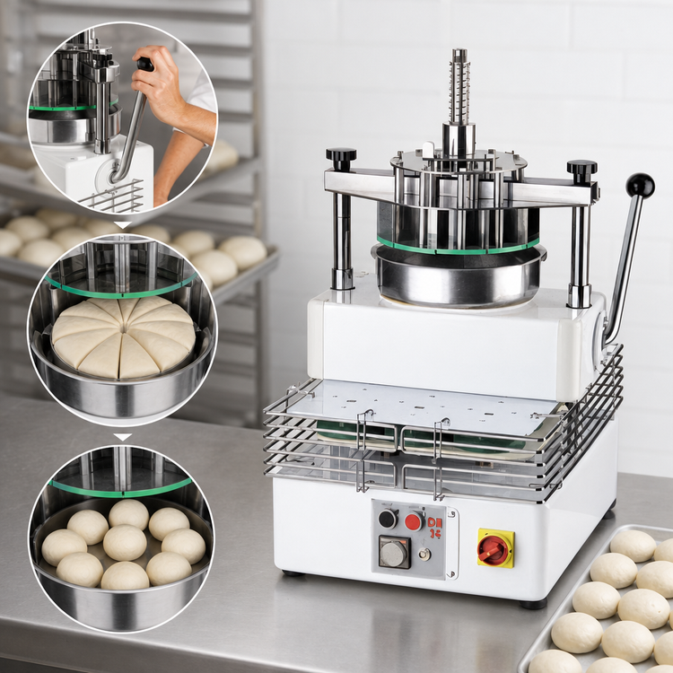 Product image #3 for Univex DR11 Semi-Automatic Bench Model Dough Divider/Rounder with 11-Portion Cutting Head