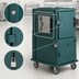 Thumbnail image #4 for Cambro Ultra Camcart H-Series Heated Front-Loading Food Pan Carrier with Security Package, 24 GN 1/1 Pan Capacity, Granite Green, 110V