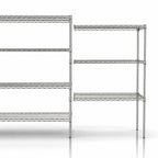 Thumbnail image #3 for Metro Super Erecta AN456BR Add-On Wire Shelving Unit, 48"W x 21"D x 63"H, 4 Shelves, Zinc Finish