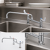 Thumbnail image #3 for T&S Brass Double Pantry Deck-Mount Mixing Faucet with 12-Inch Swing Nozzle, 8-Inch Adjustable Centers