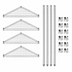 Thumbnail image #3 for Quantum WR74-1836CRNC 36 Inches x 18 Inches Wire Shelving Starter Kit — 4-Shelf 5-Sided Chrome (Knocked Down)