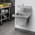 Thumbnail image #3 for Wall-Mounted Hand Sink with Single Knee Pedal, Skirt, and Gooseneck Faucet