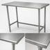 Thumbnail image #3 for Advance Tabco TSAG-366 72 Inch x 36 Inch Open Base Stainless Steel Work Table, 16 Gauge 430 Top