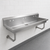 Thumbnail image #3 for John Boos Multi-Station Wall-Mount Stainless Steel Hand Wash Sink, 40-Inch, 2 Sets of 4-Inch O.C. Faucet Holes