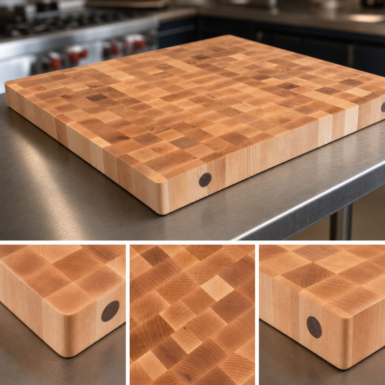 Product image #3 for Boos Block End-Grain Maple Island Countertop, 36" x 32" x 2-1/4", Cream Finish with Beeswax
