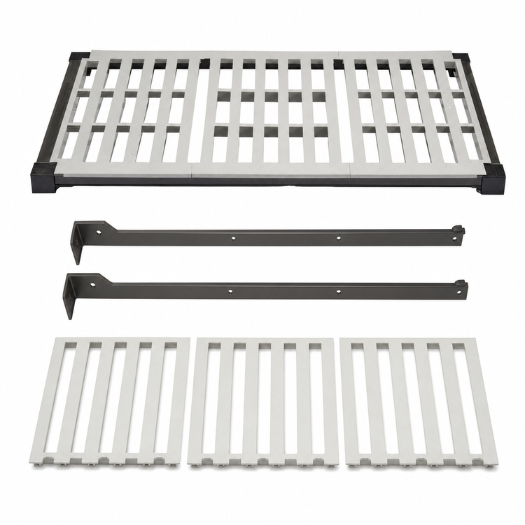 Product image #3 for Cambro Camshelving Elevation 14 Inch x 30 Inch Wall-Mounted Vented Shelf Kit, Brushed Graphite