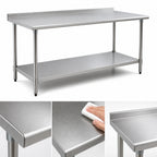 Thumbnail image #3 for Eagle Group BlendPort® BPT-3048SEB-UT 48 x 30-Inch Stainless Steel Work Table with 16-Gauge 300-Series Top and Adjustable Undershelf
