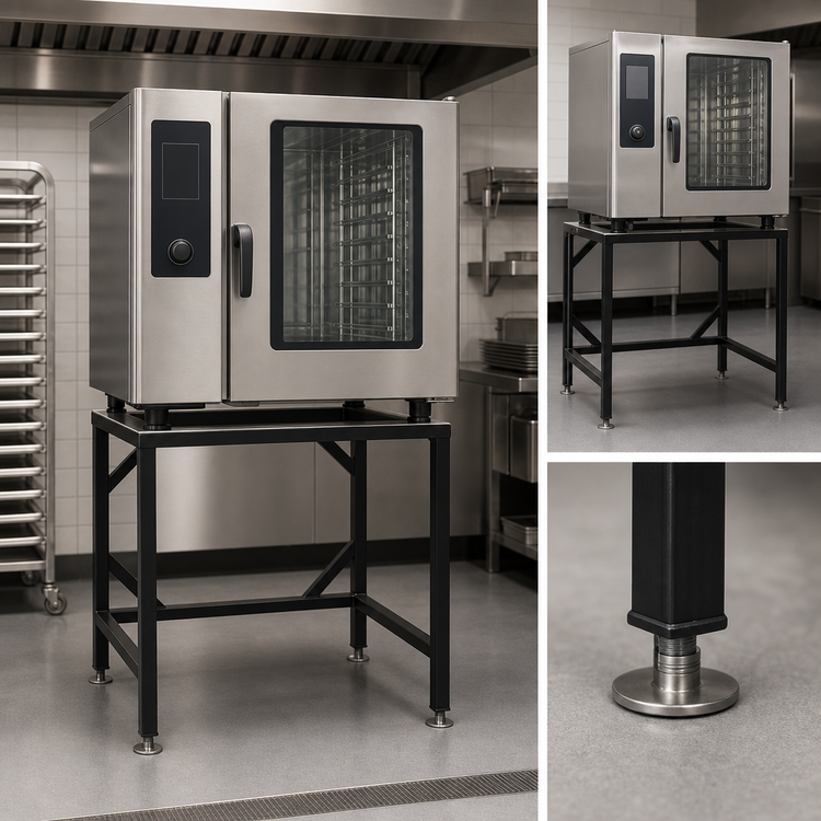 Product image #2 for Alto-Shaam Large Equipment Stand with Seismic Feet for 7-20 & 10-20 Combi Ovens