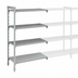 Thumbnail image #4 for Cambro Camshelving Premium 4-Tier Add-On Shelving Unit, 21 x 30 x 72 Inches, Louvered & Solid, Speckled Gray