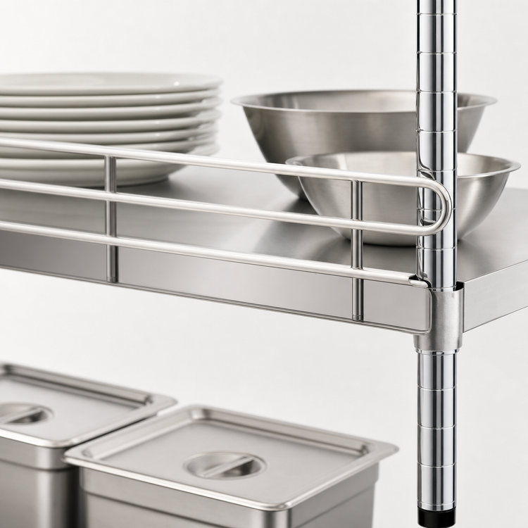 Product image #3 for Metro Super Erecta 48-Inch Chrome Shelf Ledge for Solid Shelves