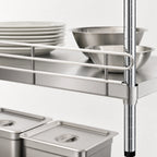 Thumbnail image #3 for Metro Super Erecta L48WC 48-Inch Chrome Shelf Ledge, 4-Inch High, for Solid Shelves Case of 6