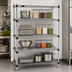 Thumbnail image #3 for EagleGard Quad-Adjust 4-Tier Wire Shelving Starter Unit, 72 Inches W x 18 Inches D x 74 Inches H